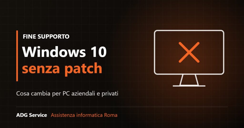 Fine supporto Windows 10: cosa cambia per PC aziendali e privati - ADG Service Roma