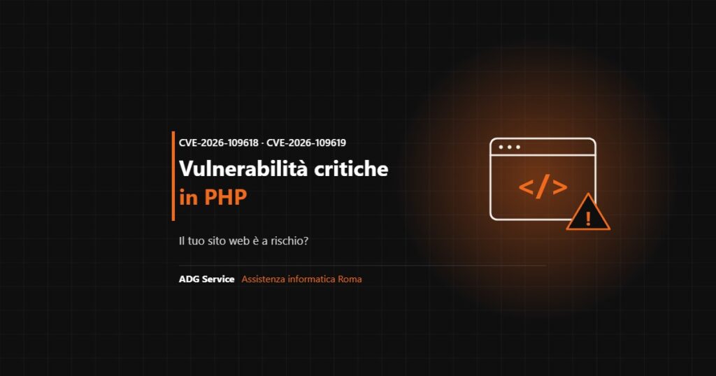 Vulnerabilità critiche in PHP ottobre 2026 - ADG Service Roma